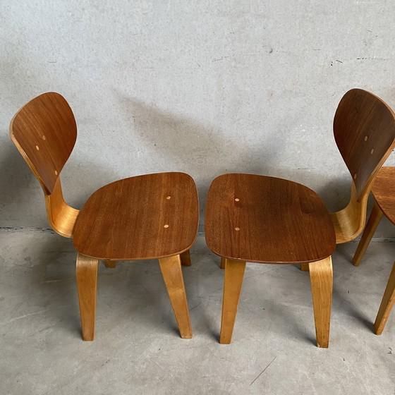 Image 1 of 4 x Pastoe SB02 dining chairs Cees Braakman 1950