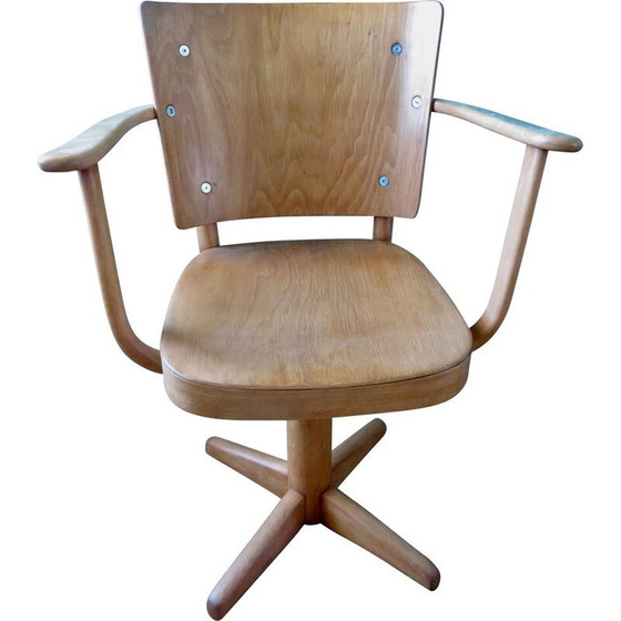 Image 1 of Vintage swivel desk chair by Manus Stephensen for Fritz Hansen, Denmark 1940s