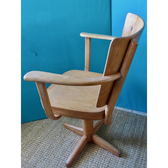 Image 1 of Vintage swivel desk chair by Manus Stephensen for Fritz Hansen, Denmark 1940s
