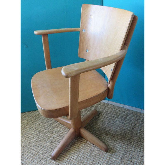 Image 1 of Vintage swivel desk chair by Manus Stephensen for Fritz Hansen, Denmark 1940s