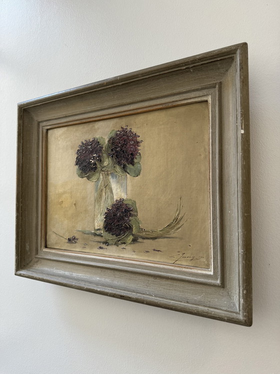 Image 1 of Hortensias painting, Charles Jung, 1900