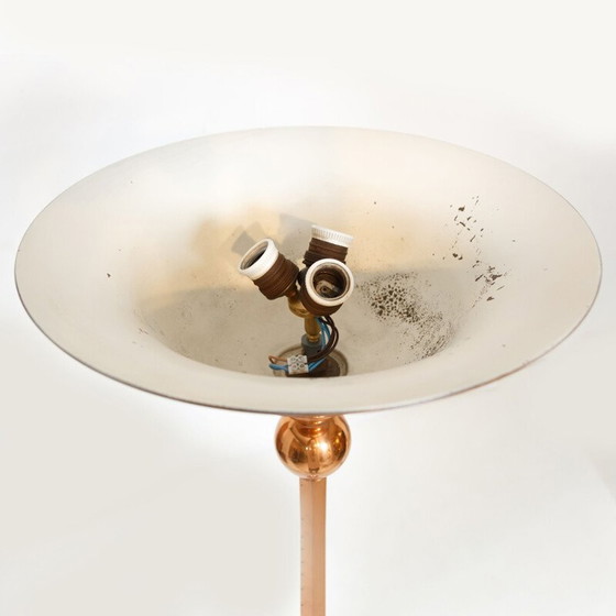 Image 1 of Vintage Art Deco floor lamp in copper, France 1930