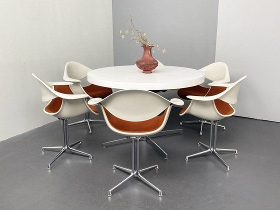 Image 1 of Set of 6 Daf chairs, La Fonda base, Hopsack, George Nelson For Herman Miller International Collection, Vitra, Germany