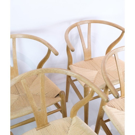 Image 1 of Set of 4 vintage chairs model Ch24 in oakwood by Hans J. Wegner, 1950