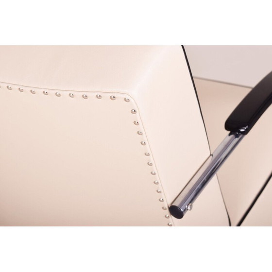 Image 1 of Coppia di poltrone vintage Bauhaus bianche di Mucke Melder, anni '30