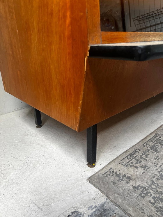 Image 1 of 1950s Counter Layered Display Case With Drawers On Metal Legs