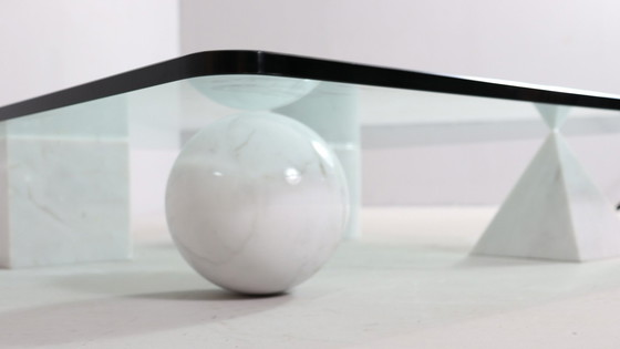 Image 1 of  Coffee Table Made of Carrara Marble by Massimo And Lella Vignelli For Casigliani, Model: 'Metafora', Italy, 1980s