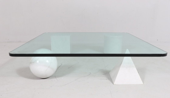 Image 1 of  Coffee Table Made of Carrara Marble by Massimo And Lella Vignelli For Casigliani, Model: 'Metafora', Italy, 1980s