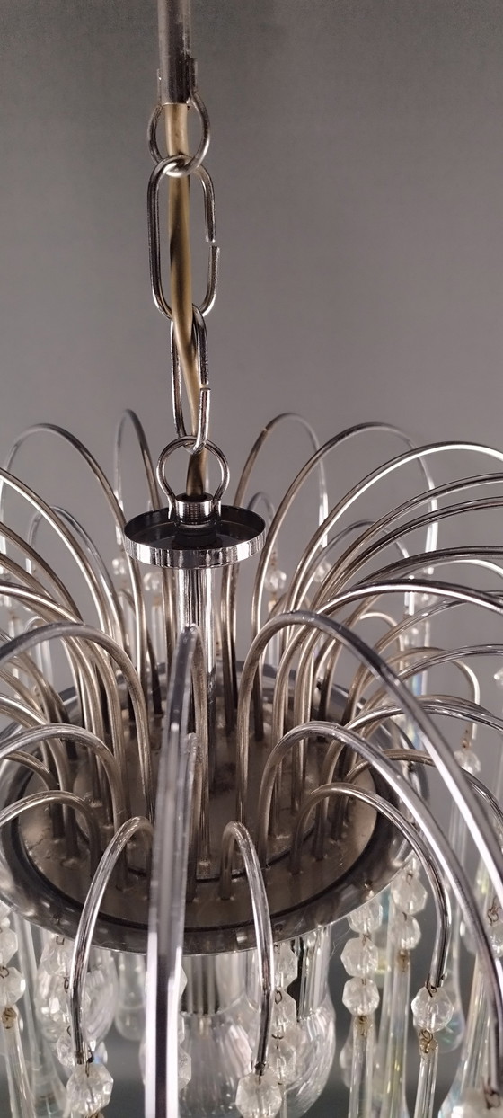 Image 1 of Lámpara de araña vintage de Murano con forma de lágrima de los años setenta