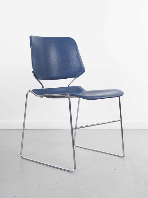 6x Blue Matrix chairs T. Tolleson