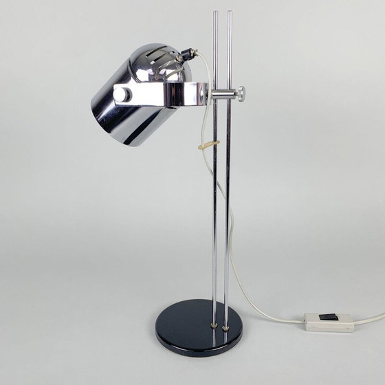 Image 1 of Lampada da tavolo regolabile vintage cromata di Stanislav Indra, Cecoslovacchia 1970
