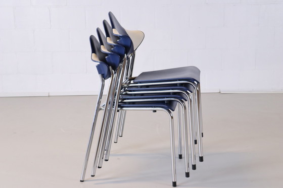 Image 1 of 4x Drabert Parlando chair blue