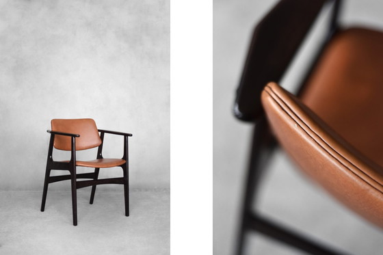 Image 1 of Sedia da ufficio vintage in mogano, stile scandinavo moderno di metà secolo, anni '60