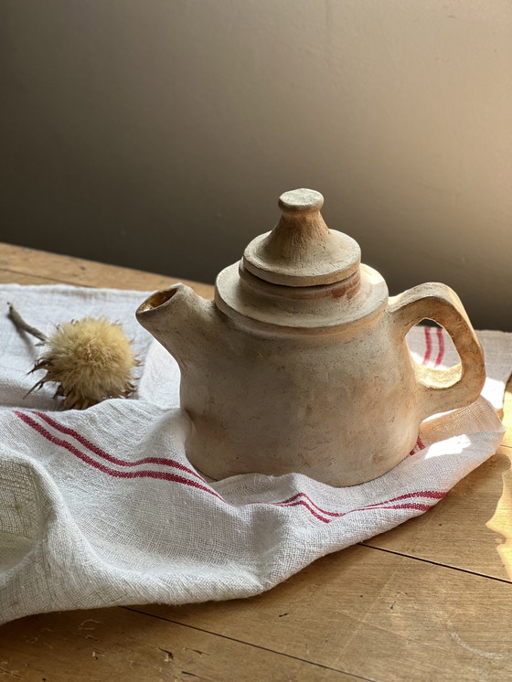 Image 1 of Handcrafted Rough Terracotta Teapot