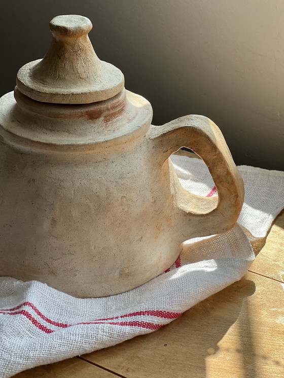 Image 1 of Handcrafted Rough Terracotta Teapot