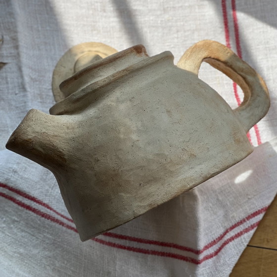 Image 1 of Handcrafted Rough Terracotta Teapot