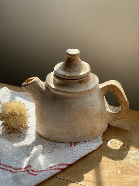 Image 1 of Handcrafted Rough Terracotta Teapot