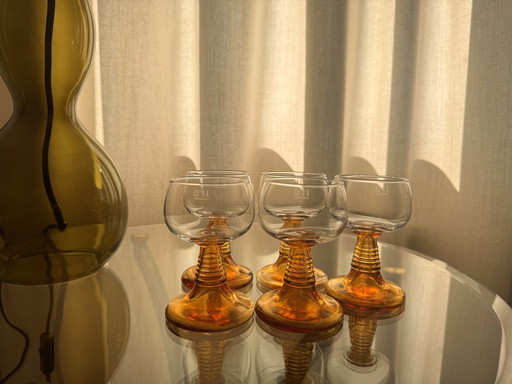 Roemer Moessel Glasses with Amber Base