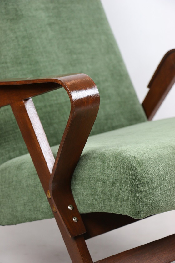 Image 1 of Czech Tatra Armchair In Olive Green Attributed To Frantisek Jirak, 1970S