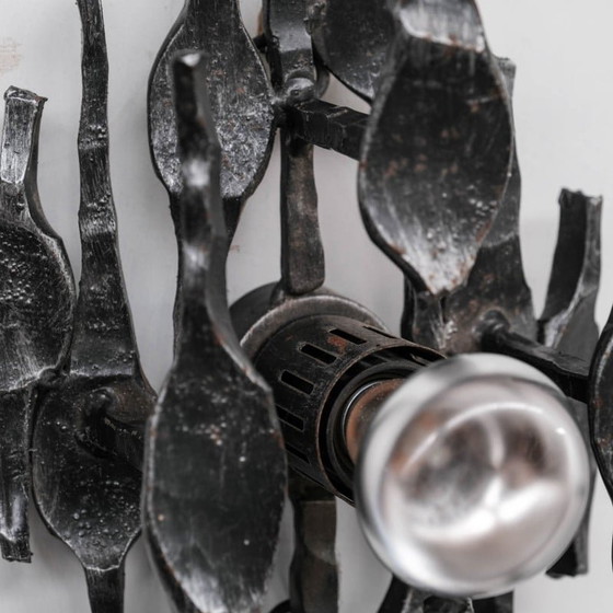Image 1 of Brutalist vintage iron wall lamp, Belgium 1970s