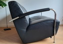 Leolux 2.5 seater black sofa