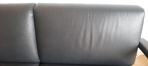 Image 1 of Leolux 2.5 seater black sofa