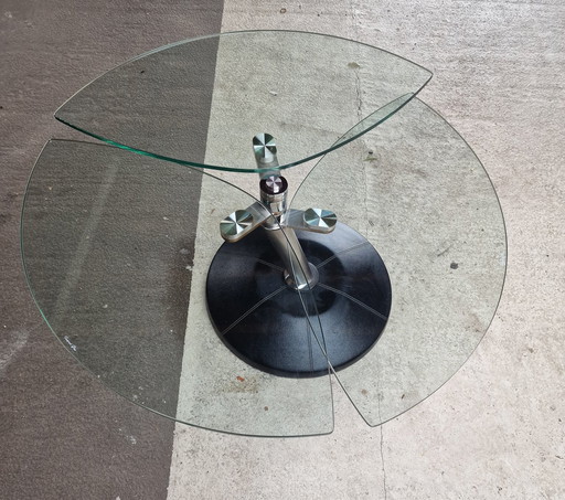 Design Coffee Table With Leather Foot.