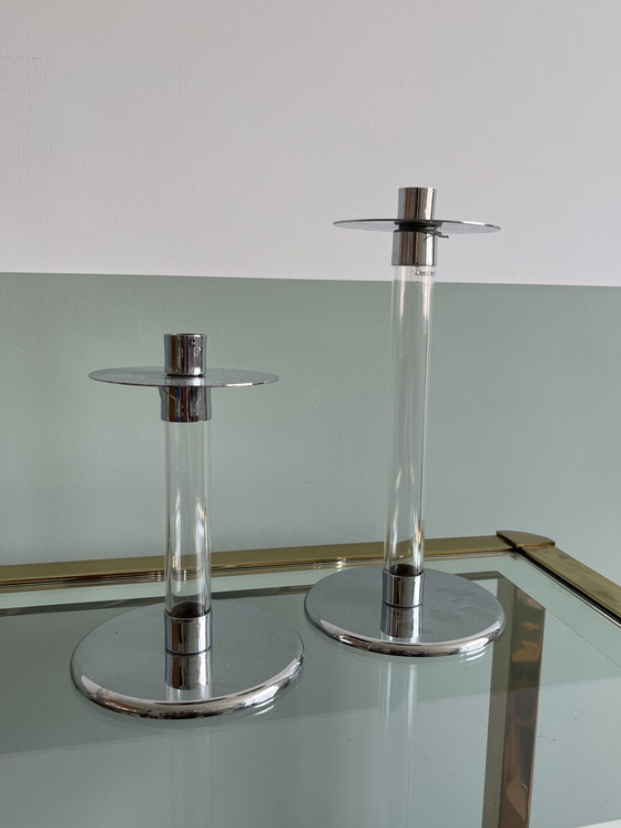 Image 1 of Set of 2x Design Harco Loor Candlesticks