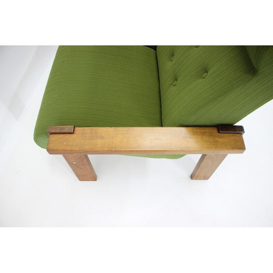 Image 1 of Vintage 3-seater beechwood sofa, Czechoslovakia 1970s