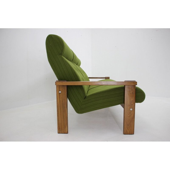 Image 1 of Vintage 3-seater beechwood sofa, Czechoslovakia 1970s