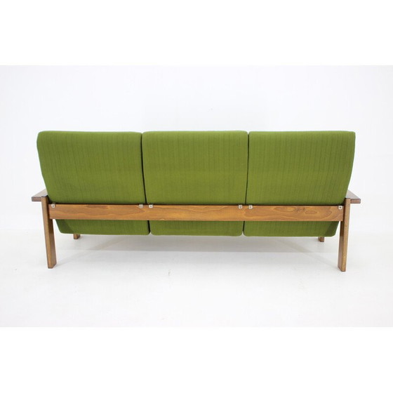 Image 1 of Vintage 3-seater beechwood sofa, Czechoslovakia 1970s