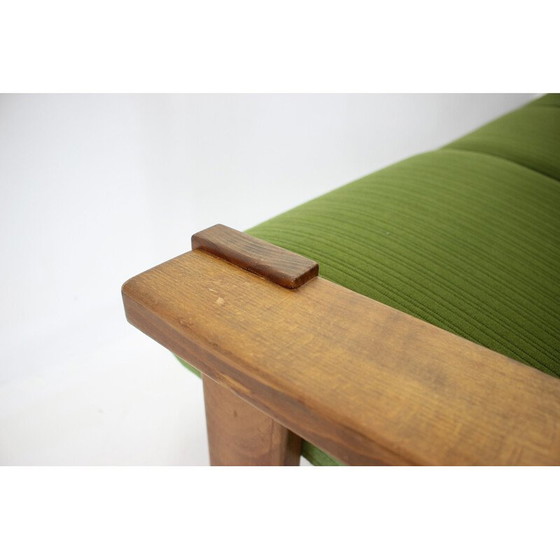 Image 1 of Vintage 3-seater beechwood sofa, Czechoslovakia 1970s