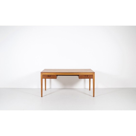 Image 1 of Scandinavian minimalist vintage desk in exotic wood, 1960