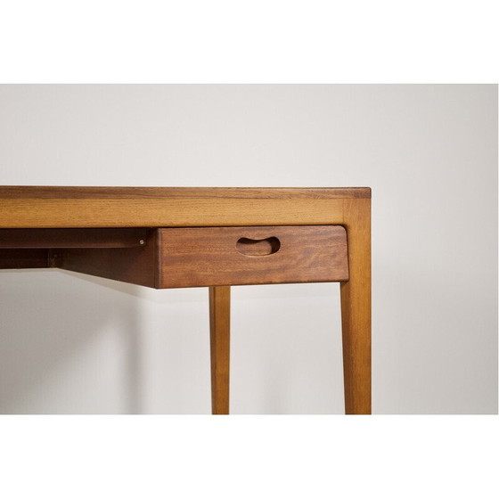 Image 1 of Scandinavian minimalist vintage desk in exotic wood, 1960