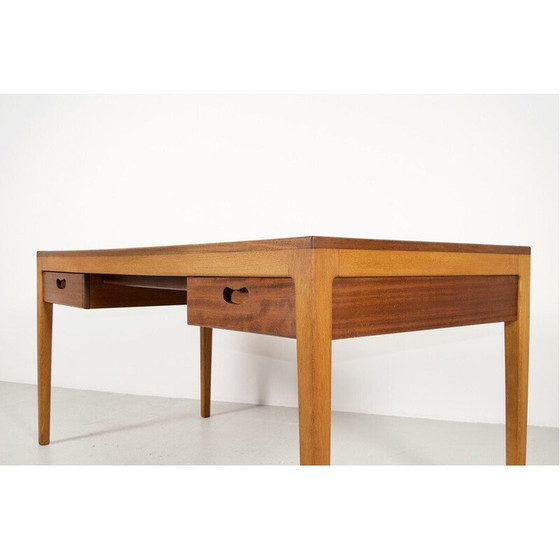 Image 1 of Scandinavian minimalist vintage desk in exotic wood, 1960