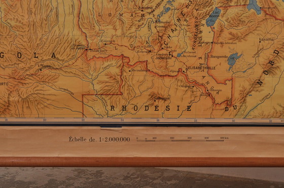 Image 1 of Mapa de lino antiguo del Congo Belga de 1952