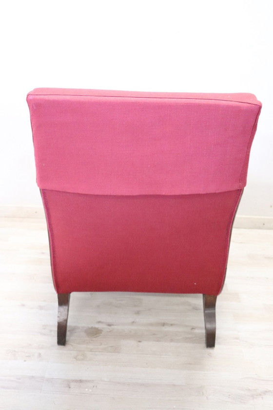 Image 1 of Sillón antiguo de madera, siglo XIX