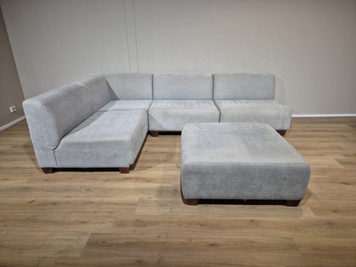 Montel Bloq - Element bench - Gray - Velvet - Design