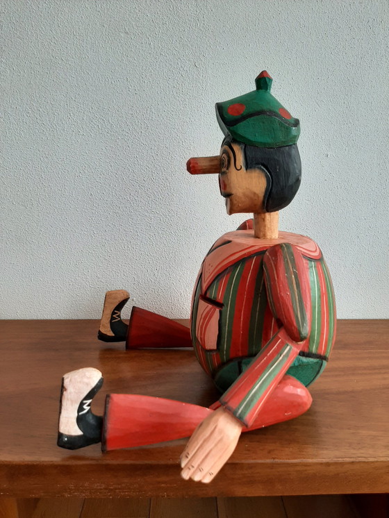 Image 1 of Rare Wooden Pinoccio Doll, Spaarkasse Italy