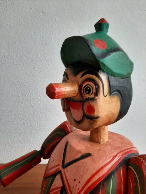 Image 1 of Rare Wooden Pinoccio Doll, Spaarkasse Italy