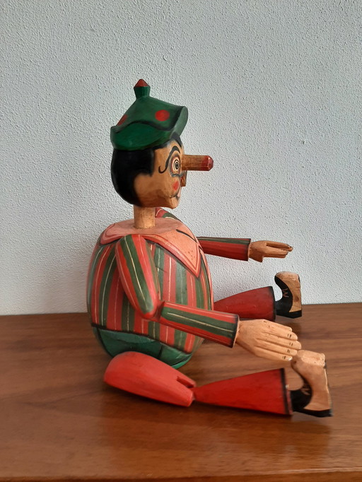 Rare Wooden Pinoccio Doll, Spaarkasse Italy