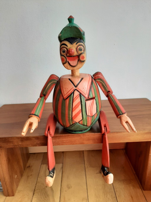 Rare Wooden Pinoccio Doll, Spaarkasse Italy