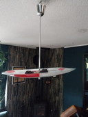 1 lampada da soffitto degli anni '60, proveniente dalla Cecoslovacchia. In perfette condizioni, splendido design geometrico.