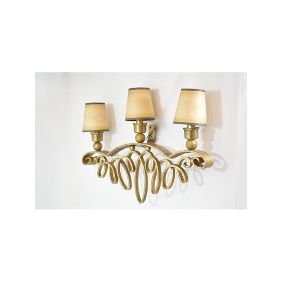 Image 1 of Pair of vintage wall lamps by Raymond Subes, 1950