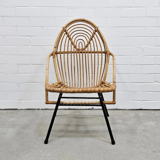 Fauteuil vintage Chaise en rotin Chaise