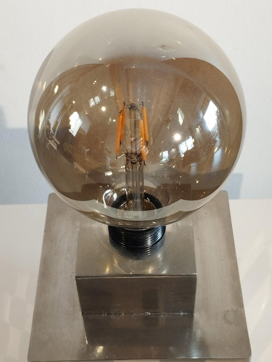 Image 1 of Lampada a cubo - A scacchi attribuita a Françoise Sée - Design dell'era spaziale - Periodo vintage anni '60 / '70 - 