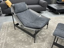 New Rolf Benz Jacky armchair with ottoman fabric Leather