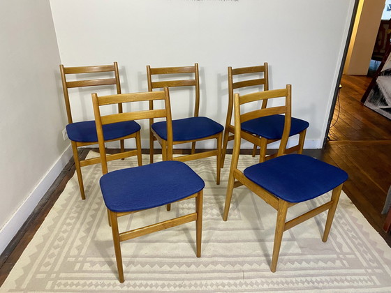 Image 1 of Suite Of 5 Scandinavian Chairs Year 60.Ref Ron