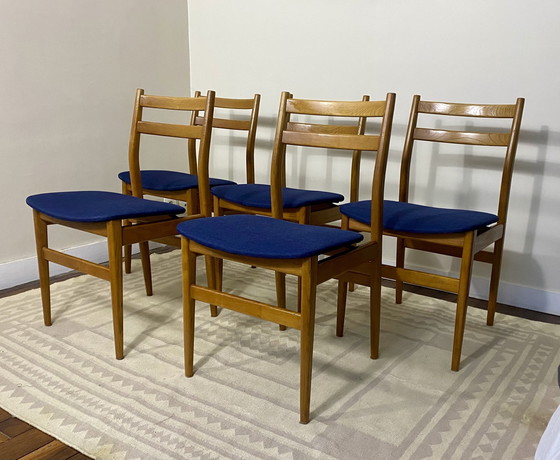 Image 1 of Suite Of 5 Scandinavian Chairs Year 60.Ref Ron