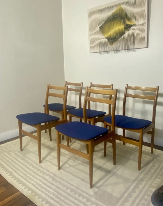 Image 1 of Suite Of 5 Scandinavian Chairs Year 60.Ref Ron